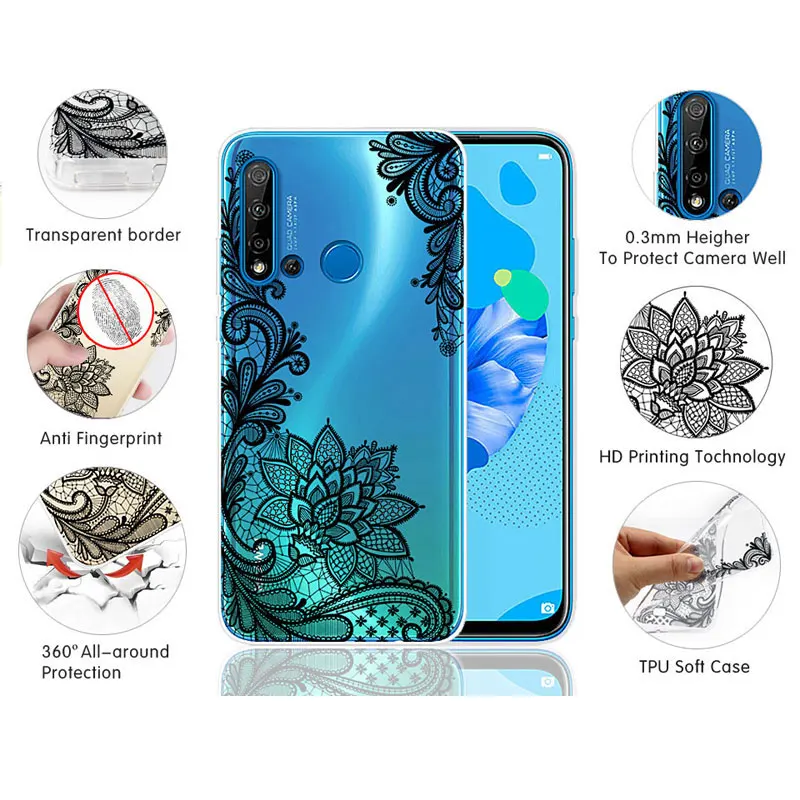 Классный чехол для huawei Nova 5i цветные чехлы с мультяшным рисунком мягкий