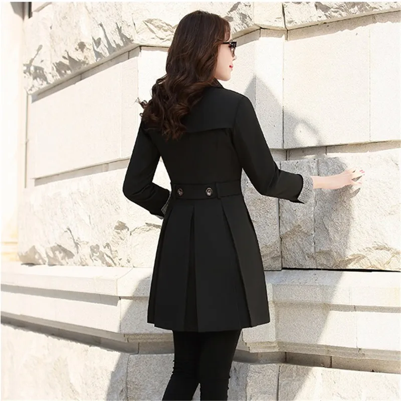 Качественный тренчкот Женская Весенняя Модная приталенная ветровка Женское