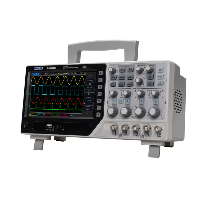 Hantek цифровой осциллограф DSO4204B/4104B 4CH 200 МГц полоса пропускания 7 дюймов 1GSa/s длина записи 64 к Электрический Osciloscopio