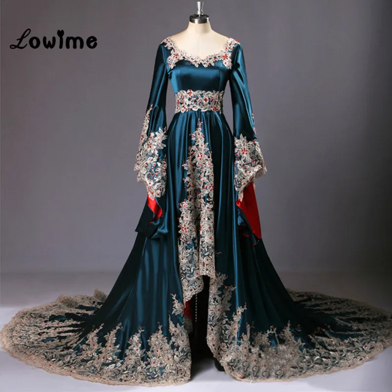 Настоящий образец Дубаи длинное вечернее платье с аппликацией Caftan Abaya в Дубае
