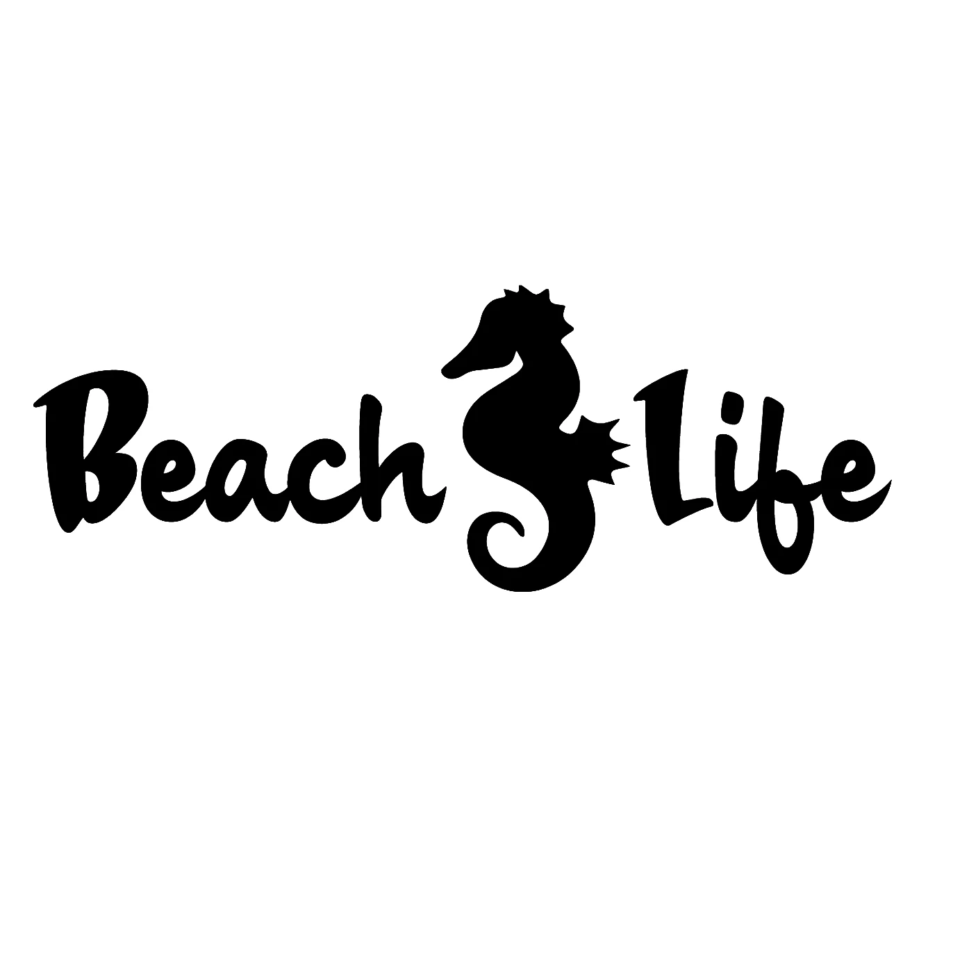 Beach Life в виде морского конька переводная наклейка на окно бампер автомобиля