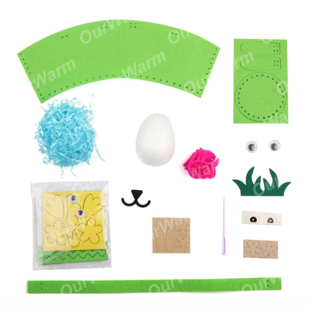 Фетровая Пасхальная корзина с яйцом из пенопласта 1 комплект пасхальное