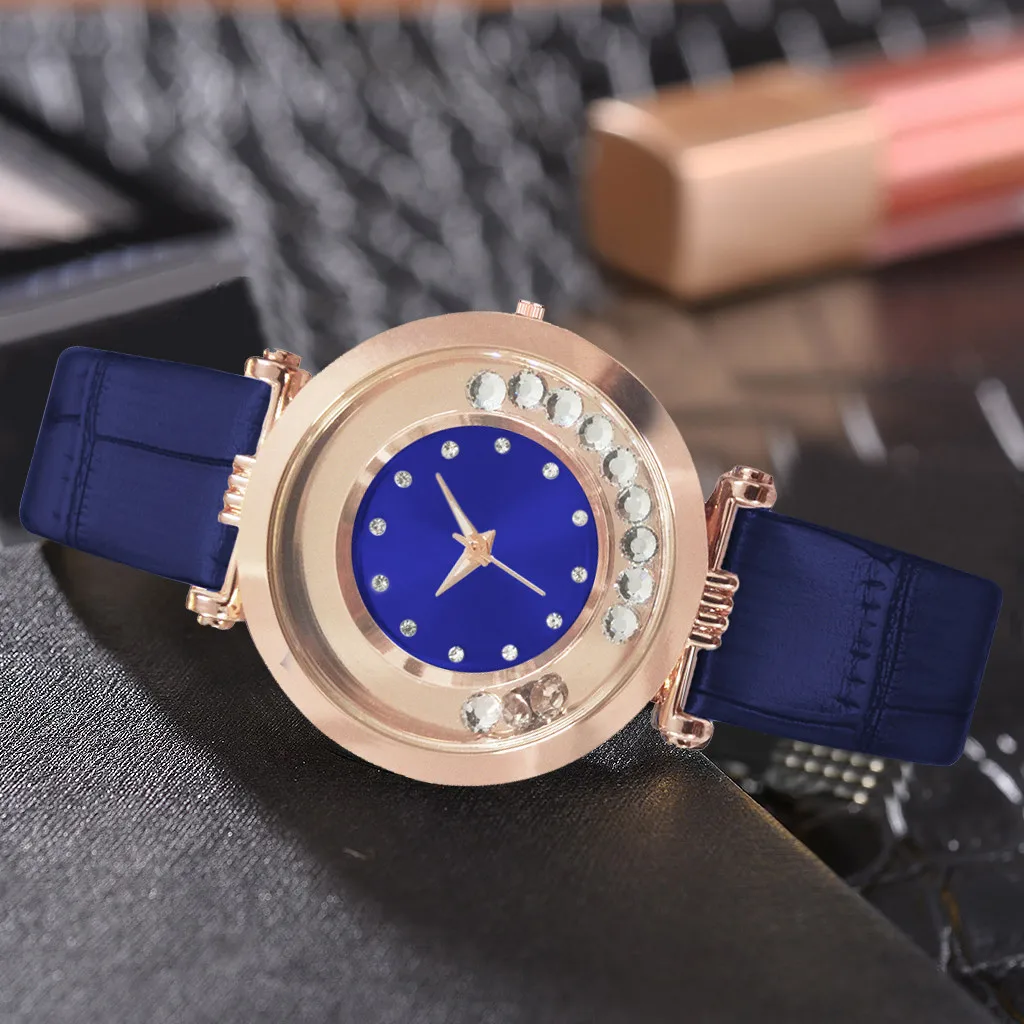 Blue Бренд Vansvar, лидер продаж, кожаный ремешок, Стильные кварцевые женские часы, Топ бренд, часы, модные повседневные наручные часы, Relojes 533 - Цвет: Blue