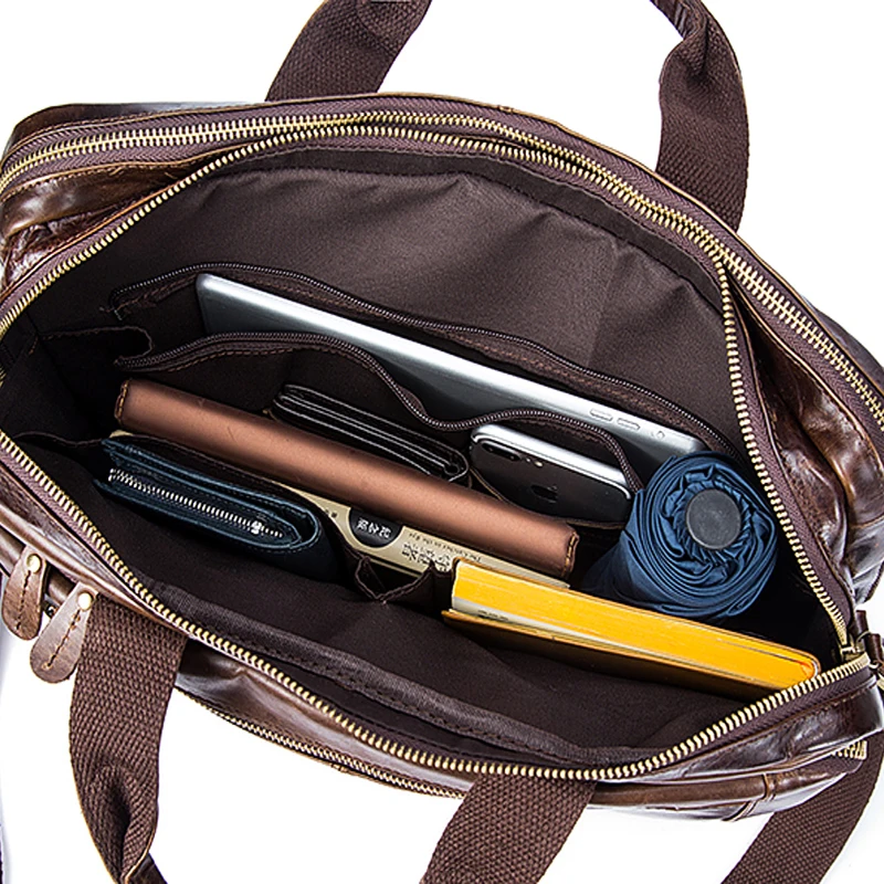 WESTAL из натуральной кожи Портфели Для мужчин сумка Бизнес сумки мужской кожаные