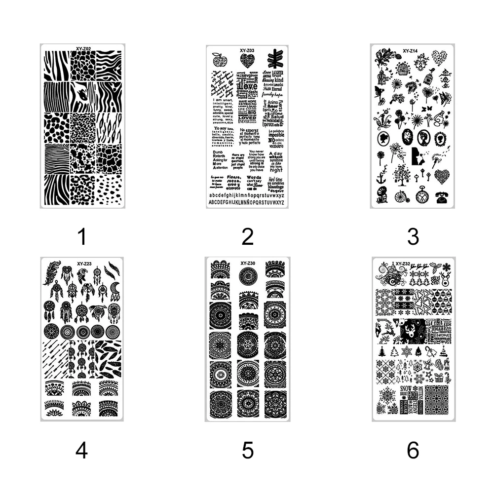 Steel Plate Stamp Template Reused Polish Design Decoration Print DIY Nails Image | Красота и здоровье