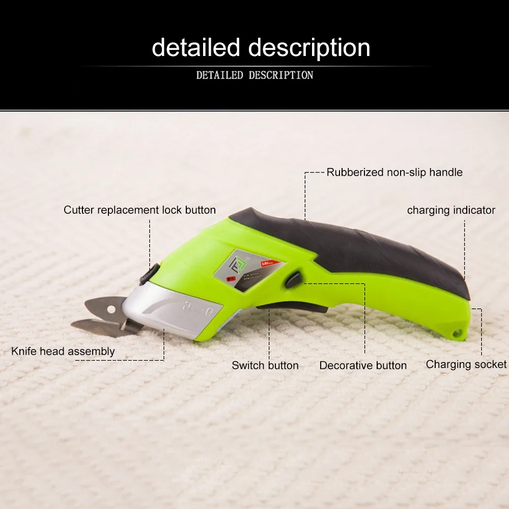 

110V-220V Electric Scissors Electric Fabric Craft Scissors Cordless Sewing Scissors Handheld Hand Tools Multipurpose Potable