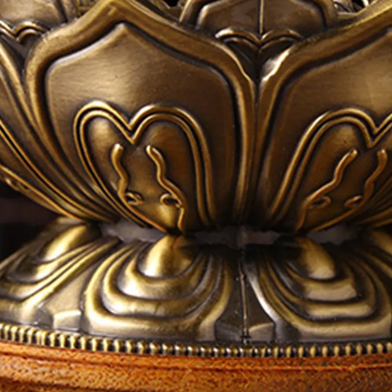 Мини &quotТибетский Лотос&quot дизайн сплав металл бронза ремесло ладана горелка