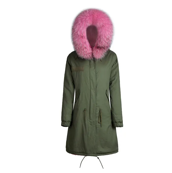 Оптовая продажа длинное стильное меховое пальто модное мужское зимнее розовый