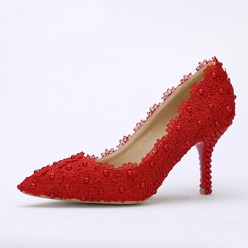 Свадебные туфли с острым носком Модные женские пикантные свадебные на каблуке