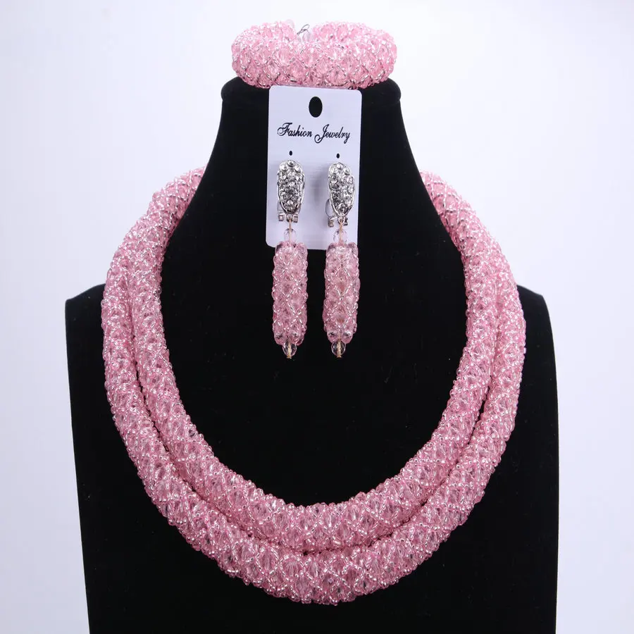 Набор свадебных ювелирных изделий из трех слоёв в стиле гуаши 2017|wedding jewelry sets|party