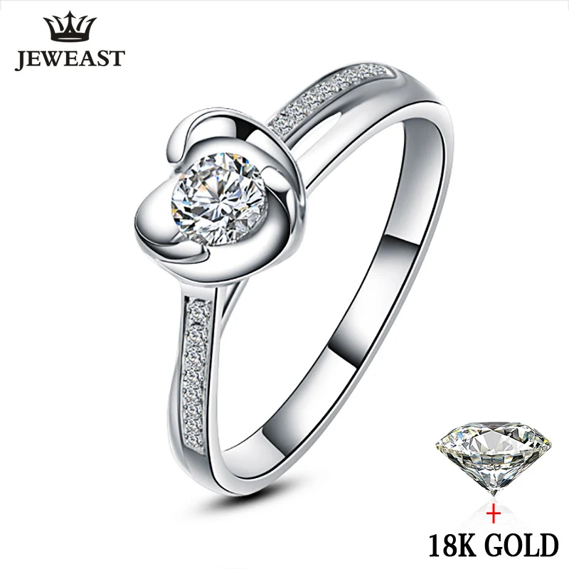 18K золотое бриллиантовое кольцо для женщин Свадебная вечеринка Женский Любовник