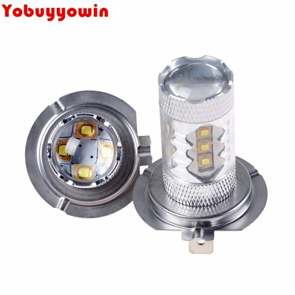 

2Pcs CREE Chips White Lamp H7 Projector LED Bulb Fog Light DRL Daytime Running Lamp For Buick Ford Mustang Chevy Camaro Cadillac