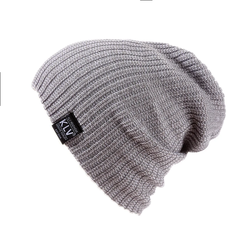 Шерстяные мужские зимние шапки модные вязаные черные осенние толстые и теплые