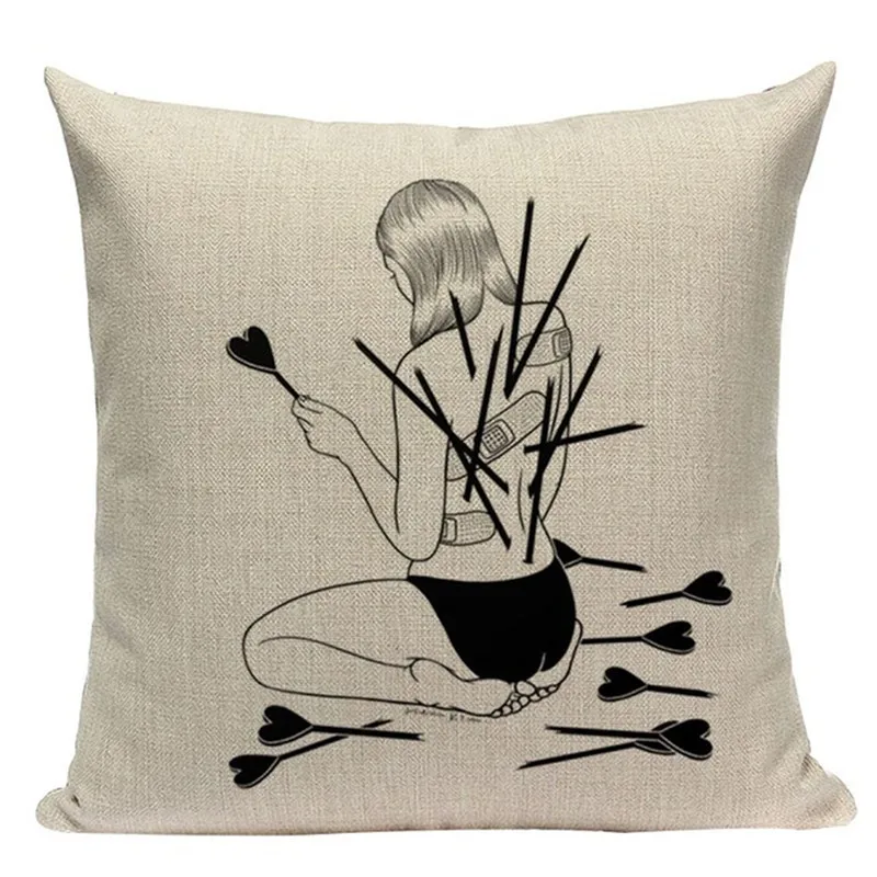 Человеческая жизнь искусство картина из хлопка и льна наволочки для подушек