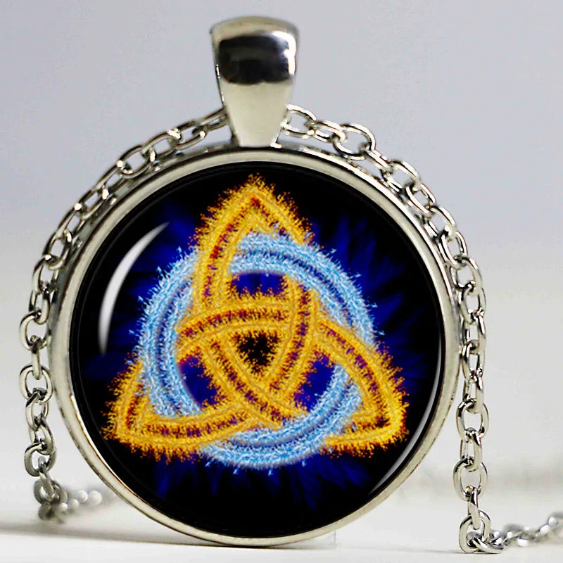 Лидер продаж Узел Троицы кабошон кулон ручной работы заявление искусстве