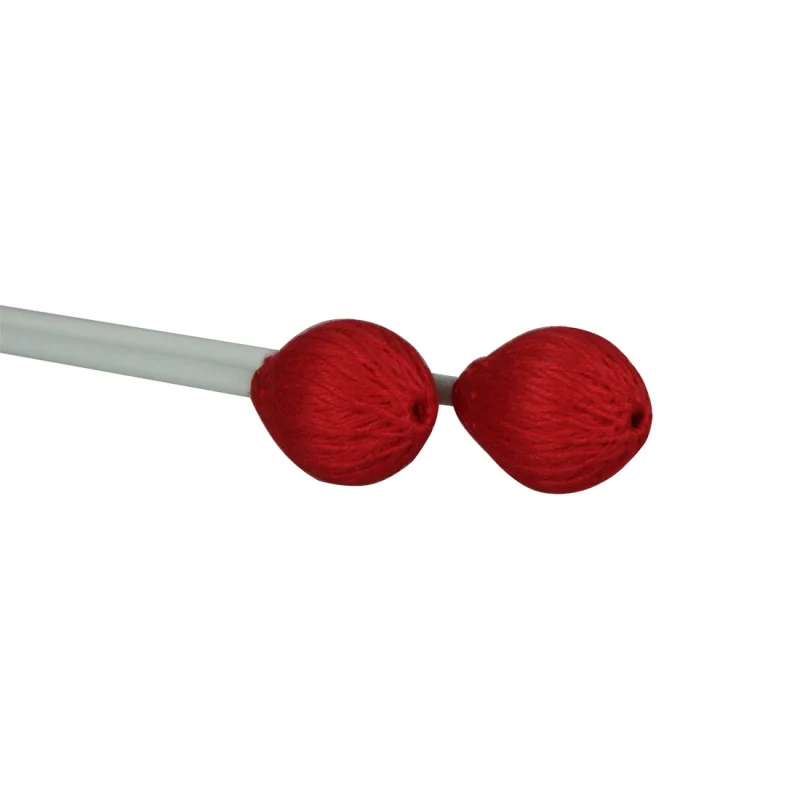 2 шт. Стекловолоконная резиновая Первичная marimba mallet 16 дюймов Кленовая головка для