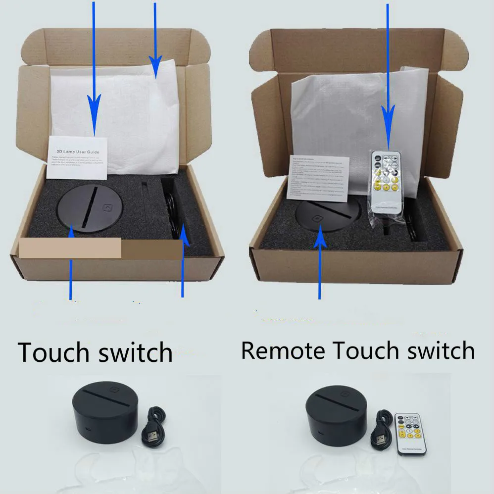 Новый акриловый 3d свет олень красочный визуальный Ночник детская комната Usb