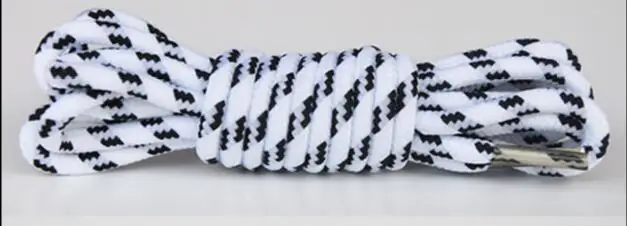 white 120 см/47 дюймов круглые шнурки черные белые шнурки для ботинок martin спортивная обувь - Цвет: white