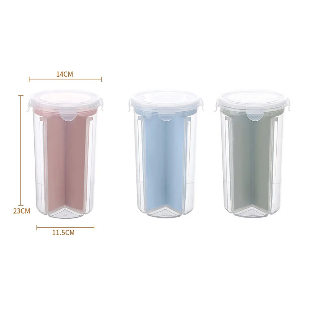 5л пластиковый прозрачный резервуар для хранения зерна 4-grid герметичный