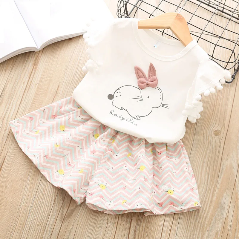 white BN812J Humor Bear/одежда для малышей Одежда для девочек коллекция года, брендовые комплекты одежды для девочек детская одежда для детей Топы для маленьких девочек+ штаны, От 2 до 6 лет - Цвет: white BN812J