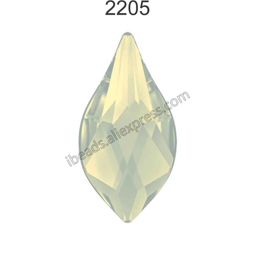 White Opal 234 F 2 шт.) Оригинальные кристаллы от Swarovski 2205 пламя с плоской задней частью без горячей фиксации Стразы для дизайна ногтей DIY украшения одежды - Цвет: White Opal 234 F