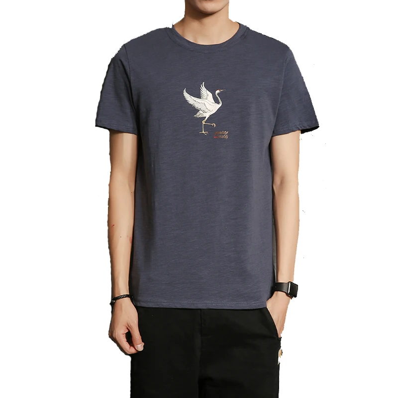 Летняя футболка с короткими рукавами для отдыха молодых мужчин принтом Красного