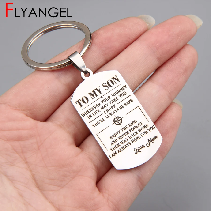 FLYANGEL ювелирные изделия для моего сына всегда быть безопасной брелок