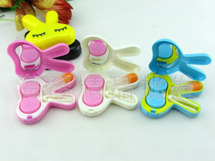 LIUSVENTINA милый спящий Кролик чехол для контактных линз контейнер коробка очков |