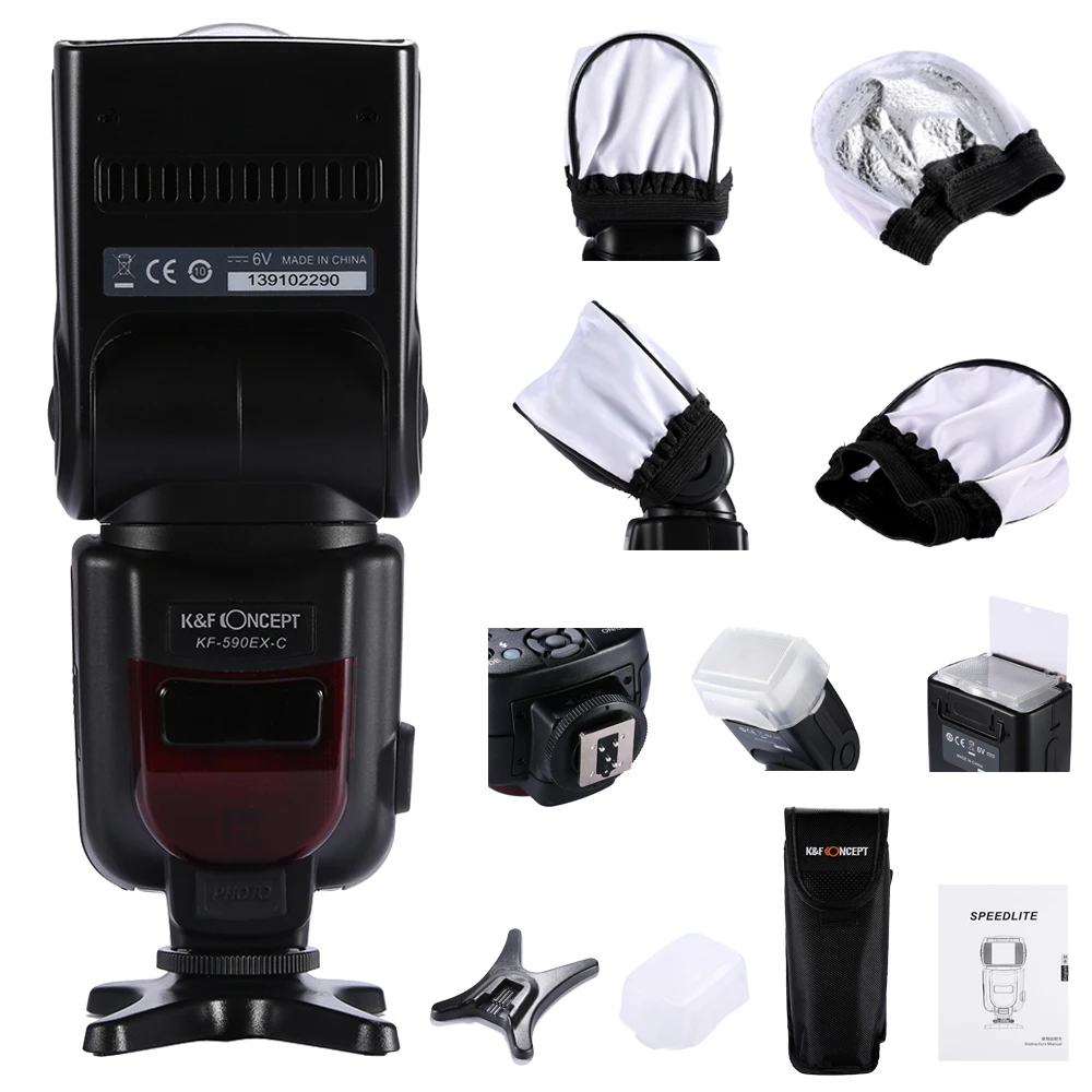 К & F концепция 590c Синхронизация беспроводная TTl-вспышка speedlite для canon eos 5D mark II 5D3 7D