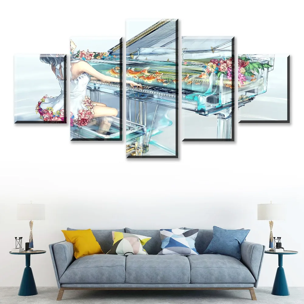 HD печать 5 шт. Аниме оригинальный холст художественный постер Кристалл мир