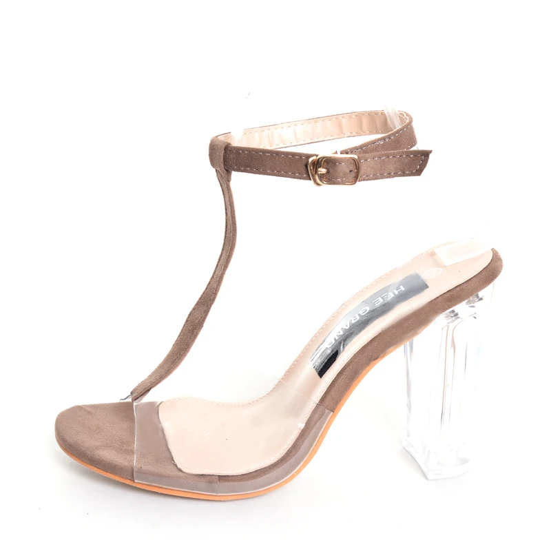 HEE GRAND/прозрачные босоножки на пятке женская обувь платформе и высоком каблуке