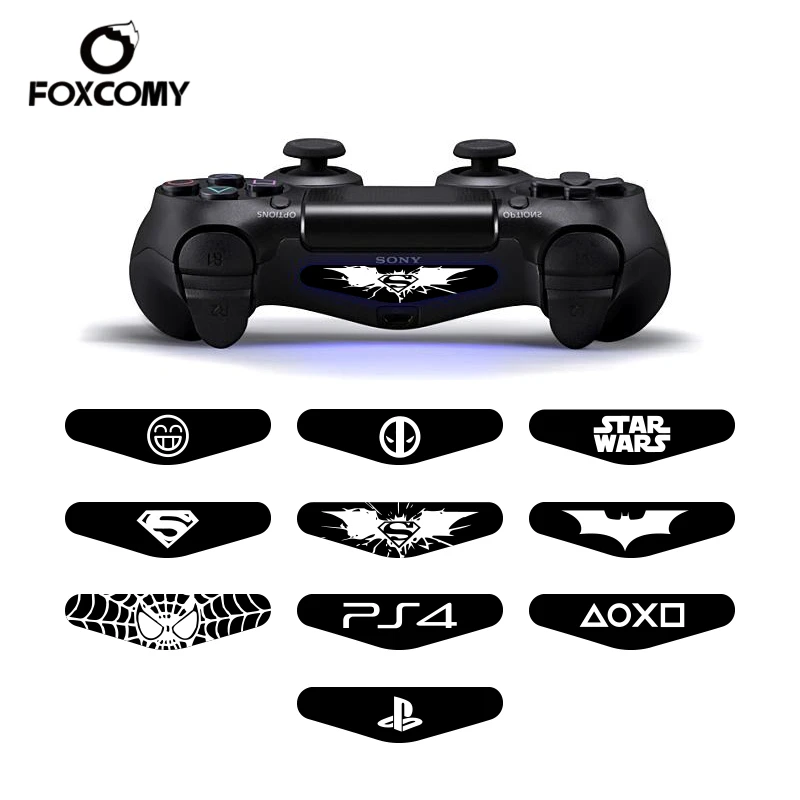 4 шт./лот светодиодный контроллер PS4 светильник стикер бар пользовательские наклейки для Playstation Gampad контроллер кожи для PS4 контроллер Duals