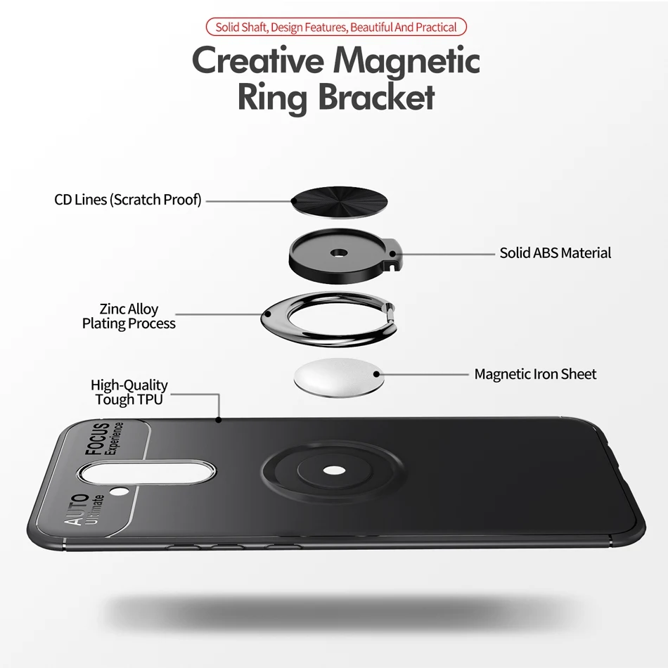 For Huawei Mate 20 Lite Car Holder Stand Magnetic Bracket P20 Pro Nova 3 3i Case Cover Honor 10 9 8X Max |
