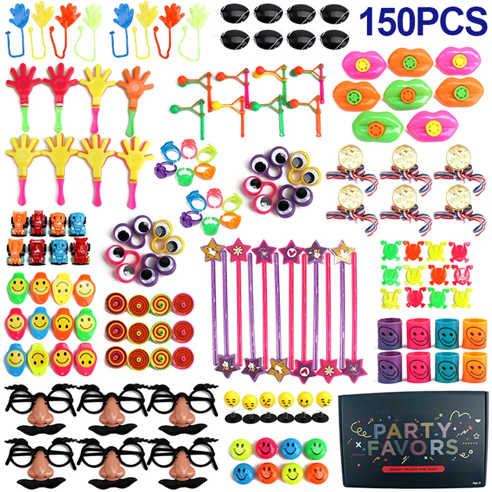 

150PCS Party Favors Assorted Gift Toys Giveaways Kids Goodie Bags Carnival Prizes Festival Party Supplies Pinata Fillers