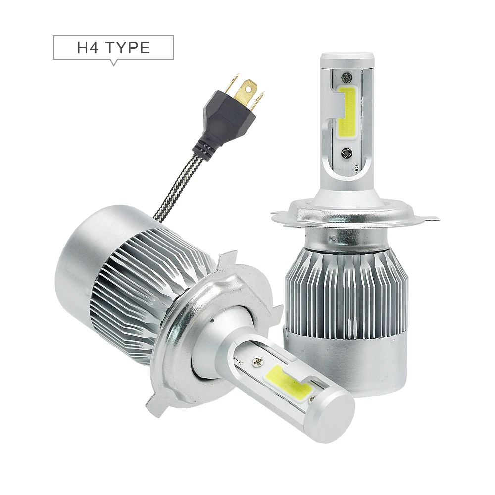 ANBLUB фар автомобиля H7 H4 светодиодный 72W фары для 7600LM супер яркий H1 H3 H11 9005 9006 9007 COB светодиодный авто фары 6000K 12V 24V
