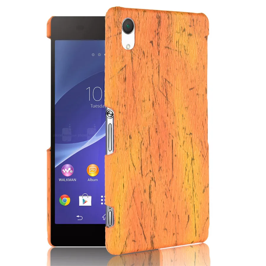 HOTSWEI для Sony Xperia Z3 Z2 чехол 5 2 &quotретро дерево кожа дизайн ПК жесткий пластиковый