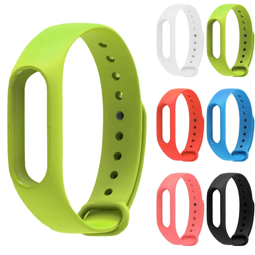 Смарт часы черного цвета силиконовый браслет для Xiaomi Mi Band 2 сменный ремешок