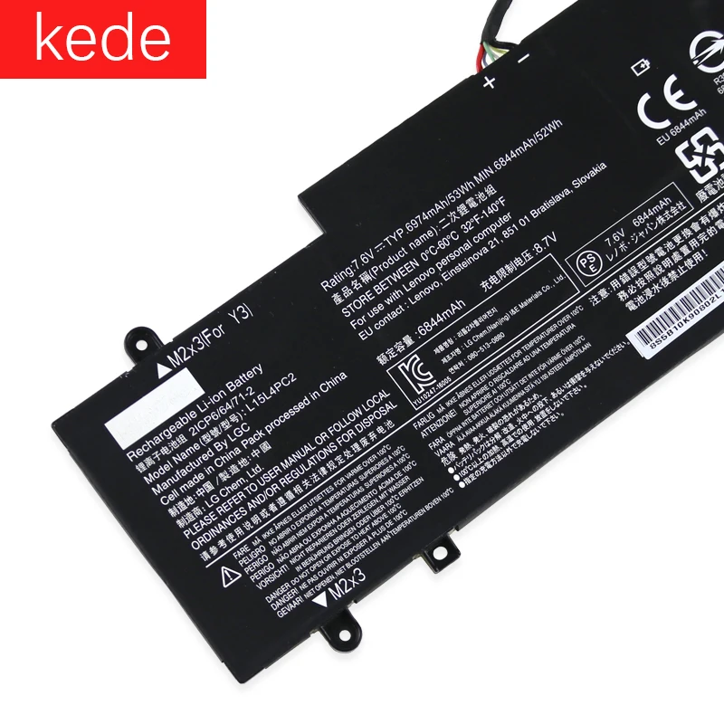 Kede Аккумулятор для ноутбука Lenovo TYoga 710 L15L4PC2 14 IKB 80V4002HGE 5B10K90778 5B10K90802