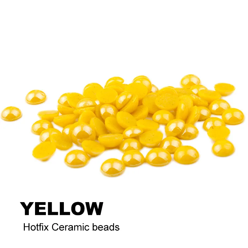 Yellow Керамические Стразы для горячей фиксации 2 мм/3 мм/4 мм/5 мм/6 мм/7 мм/8 мм, 11 цветов, кристаллы для горячей фиксации, стразы, железо, смешанные цвета - Цвет: Yellow