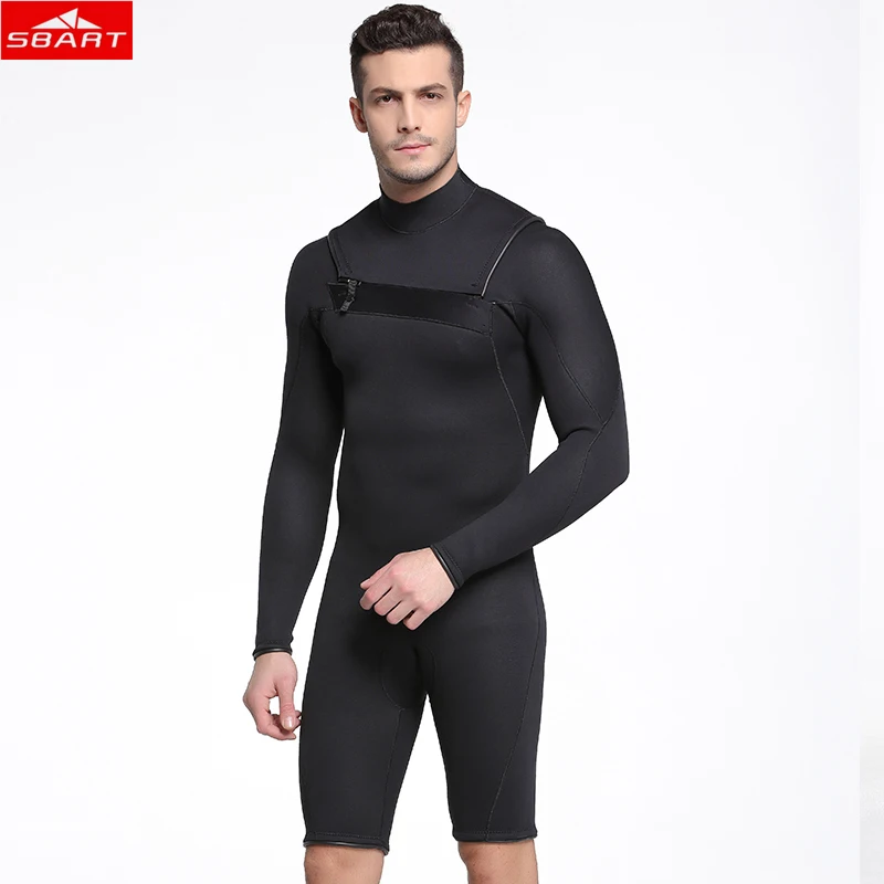 Мужской гидрокостюм с коротким рукавом Sbart 3 мм неопреновый свободный костюм для