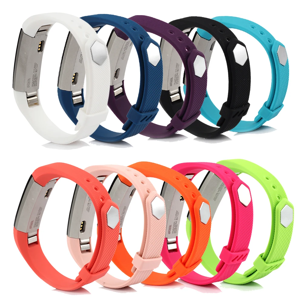 Регулируемые сменные полосы для fitbit Ace/Alta HR, 15 цветов на выбор, с металлической застежкой и ультратонким противоскользящим кольцом