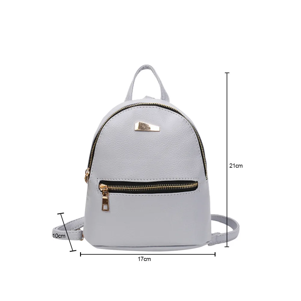 

Fashion Women Mini Backpack Pu Leather College Shoulder Satchel School Rucksack Girls Casual Travel Bag Mochilas Mujer