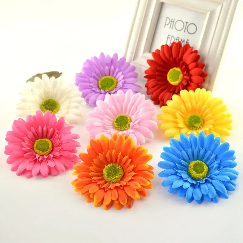 Искусственные герберы (Ромашки) 10 шт. шелковые цветы для украшения дома свадьбы