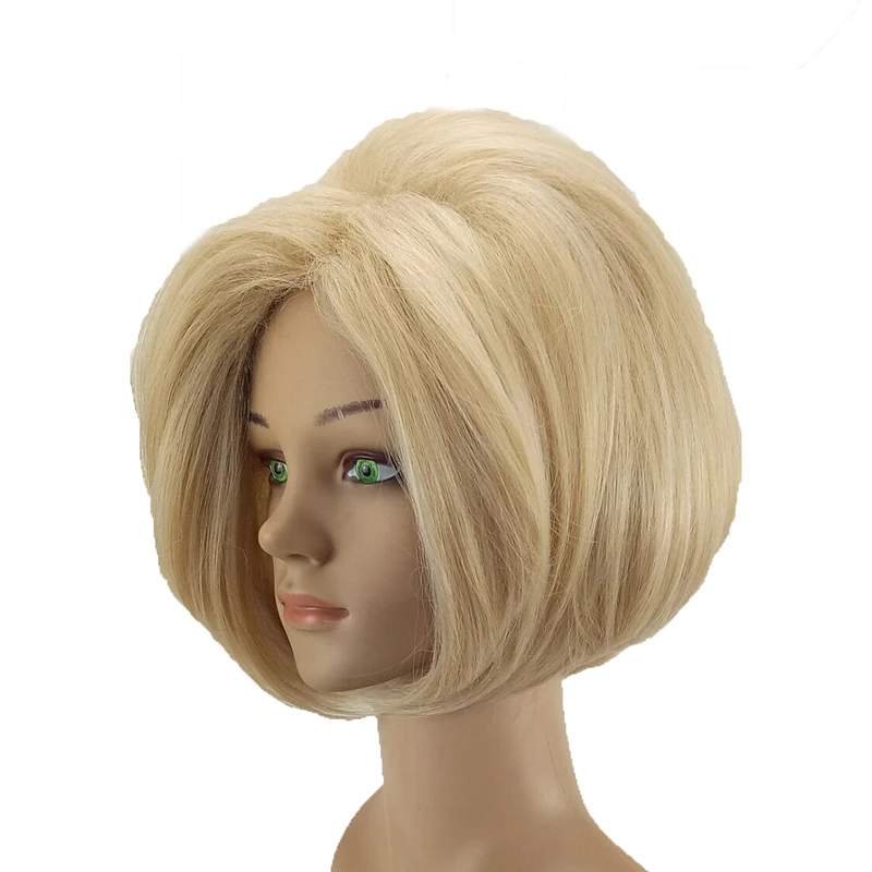 HAIRJOY белый женский синтетический парик блонд короткий прямой Полный парики ежедневный термостойкий