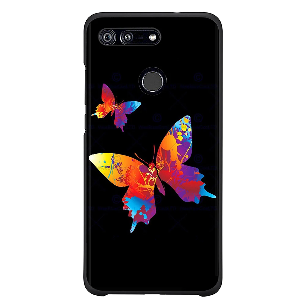 Мягкий Силиконовый ТПУ абстрактный чехол для телефона Honor 9 черный из 6A 7A 7X 7C 8 10 Y6