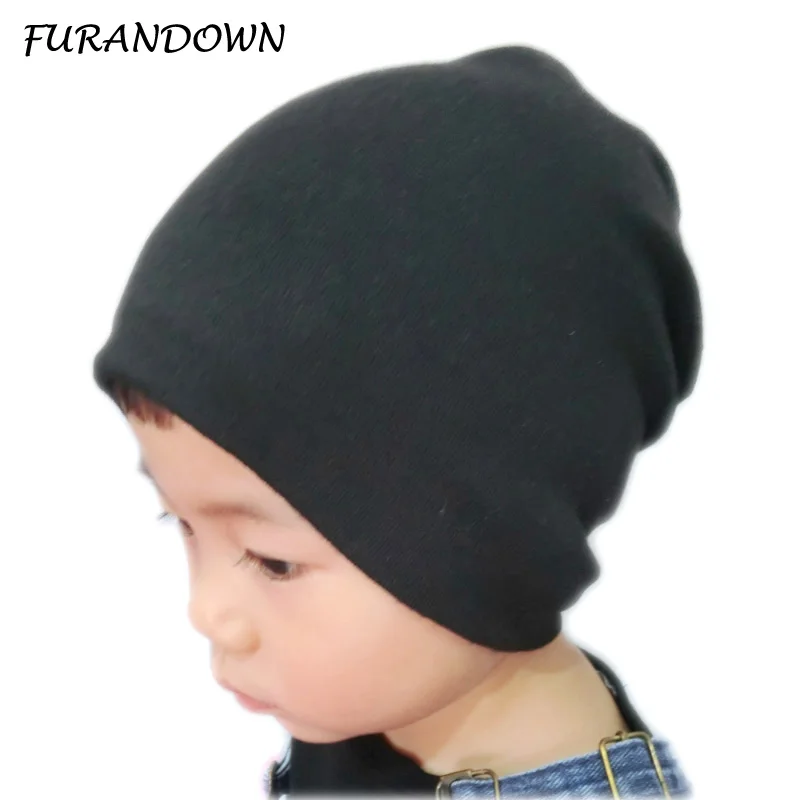 Осень зима детские для малышей хлопок шапочка Шапки одноцветное Цвет