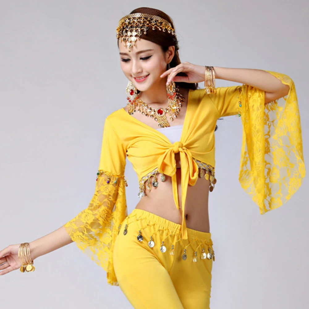 Танца живота чоли Топ 1 шт. китайские вентиляторы танца Ringtone кружева Vestidos 2019