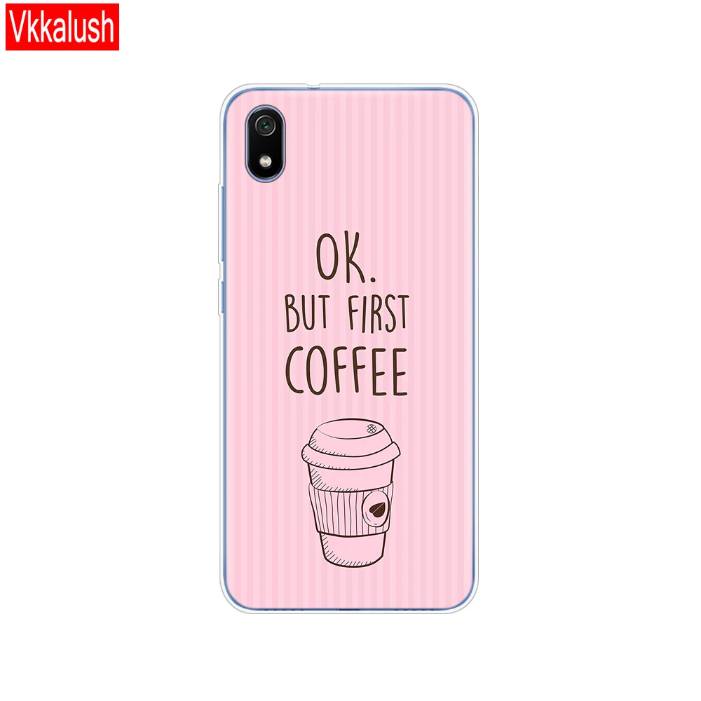 80014 Силиконовый чехол для Xiaomi Redmi 7a, чехол s, полная защита, мягкая задняя крышка из ТПУ для Redmi 7 A, чехол-бампер для телефона - Цвет: 80014