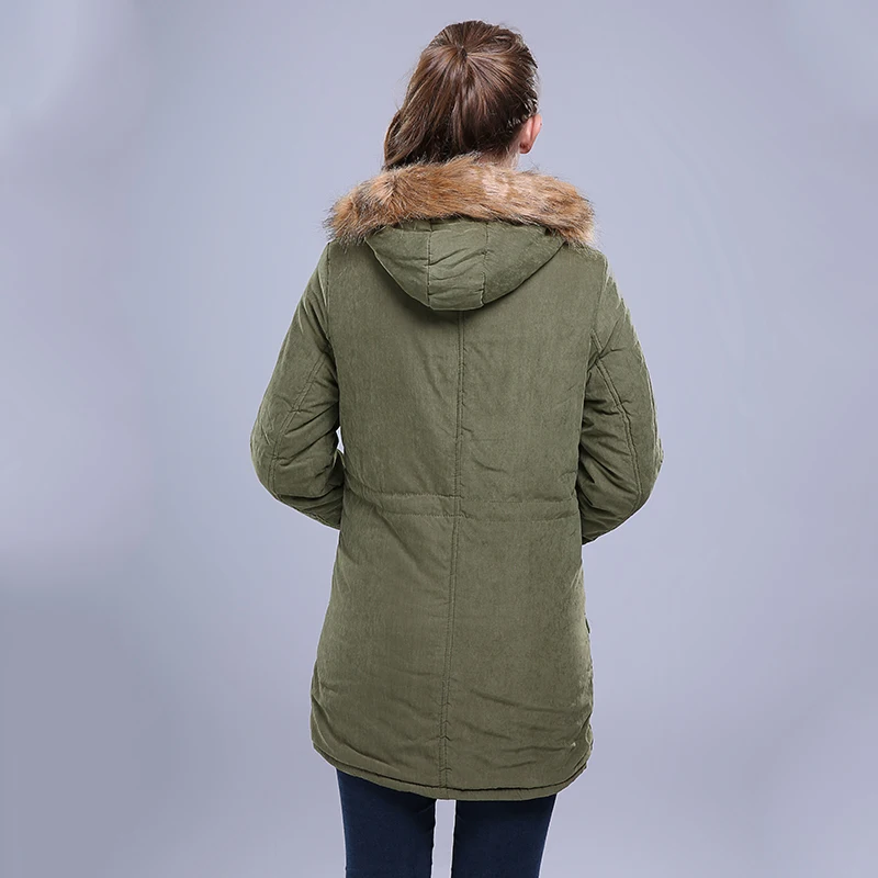 Новые 2016 Женщины Зима Куртка Толстые Теплые Пиджаки С Капюшоном Парка Пальто
