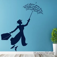 mary poppins wall sticker the movie mary poppins decal diy removable wall decoration modern vinyl wall art s16a